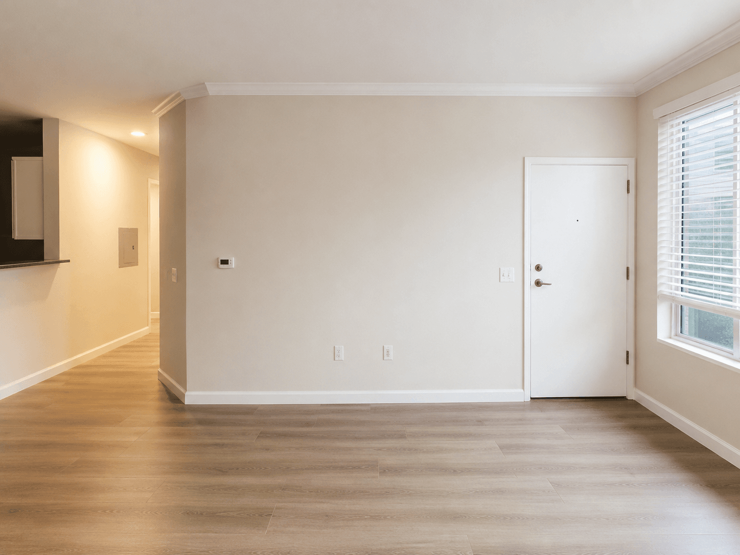 Bare wall β oak slat β before
